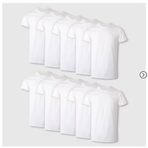 Hanes Men's Moisture-Wicking Crewneck Undershirt 10pk - White